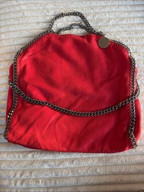 Red Chain-Trim Shoulder Bag - Women